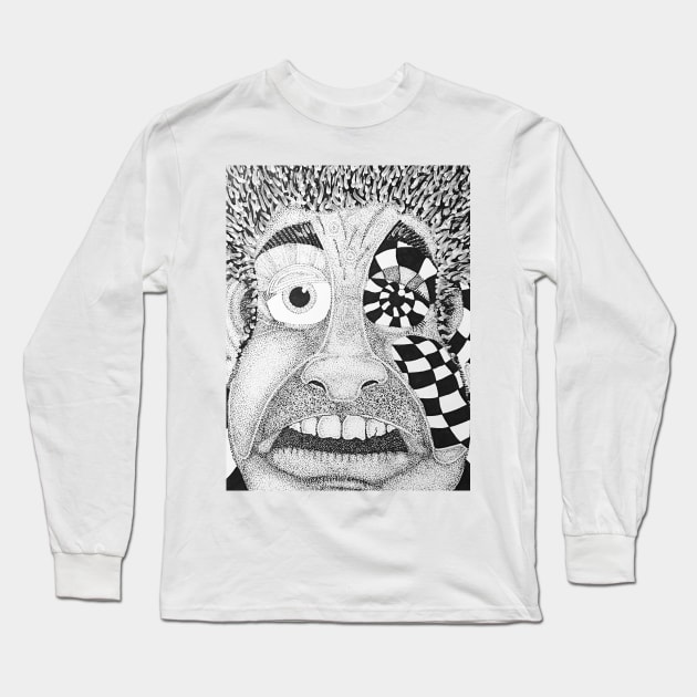 Cyber-Afro Long Sleeve T-Shirt by Zenferren